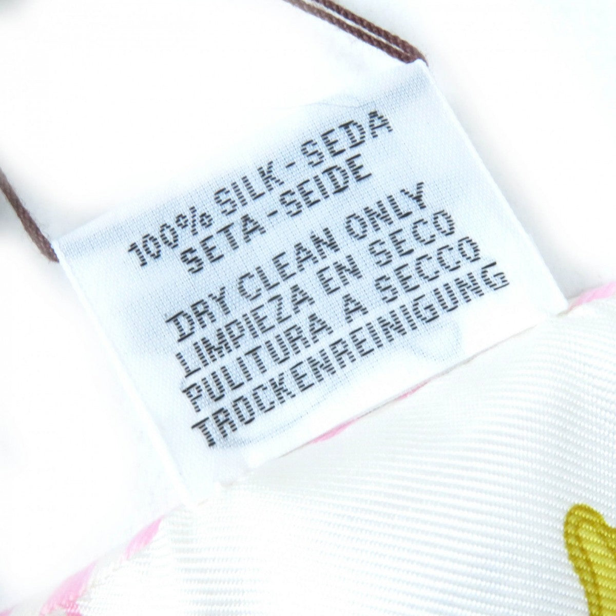 HERMES scarf Main: 100% silk, - White pink Twilly Garde Robe Pop Garde Robe Pop Women Used