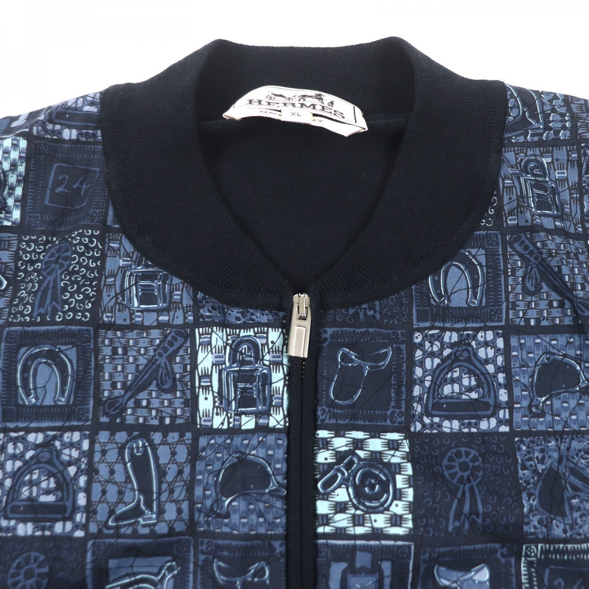 HERMES Jacket cotton Navy XL