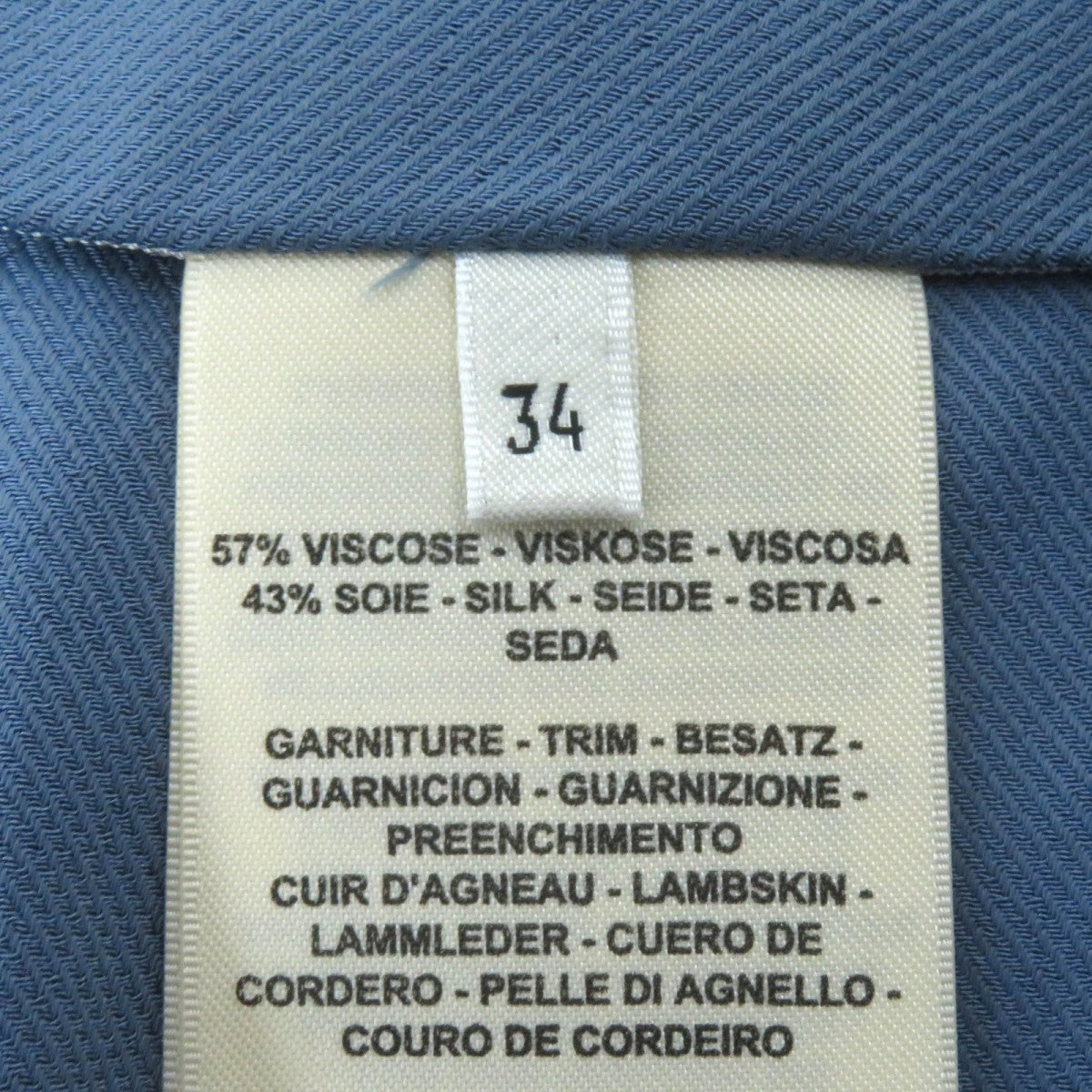 HERMES Wrap skirt 2E0315D8 Rayon Blue type 34