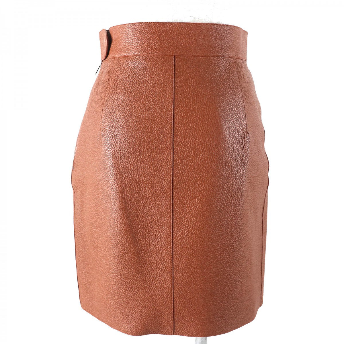 HERMES skirt 3E1302D0 Deerskin Brown 34