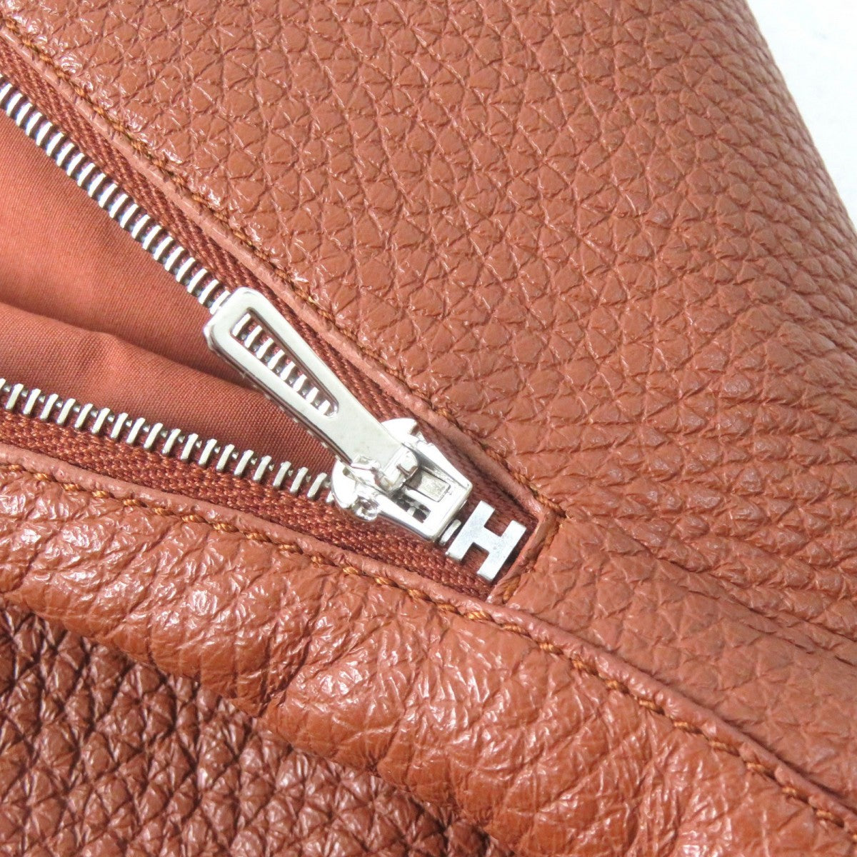 HERMES skirt 3E1302D0 Deerskin Brown 34