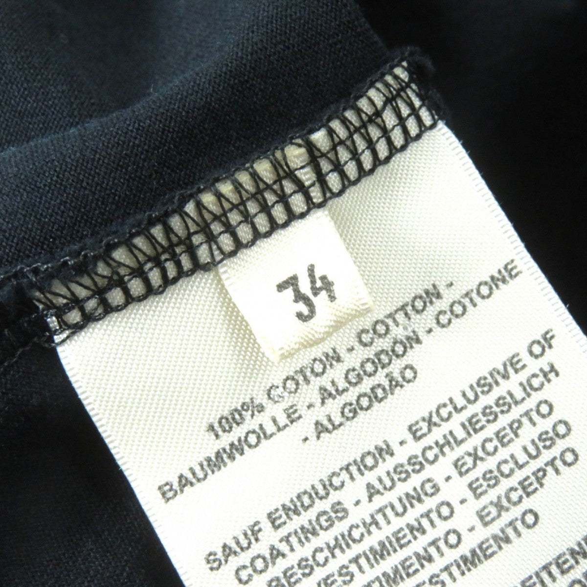 HERMES Short sleeve T-shirt 3H4611DL cotton black Do Re Boucles 34