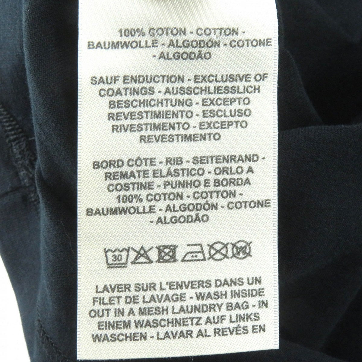 HERMES Short sleeve T-shirt 3H4611DL cotton black Do Re Boucles 34