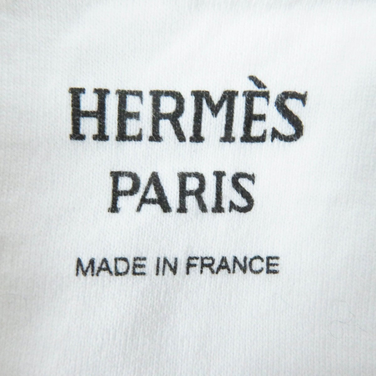 HERMES Short sleeve T-shirt 2E4618DU cotton White black Grand Tralala 38
