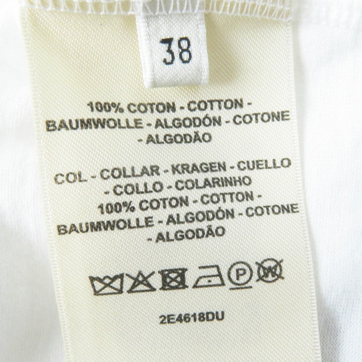HERMES Short sleeve T-shirt 2E4618DU cotton White black Grand Tralala 38