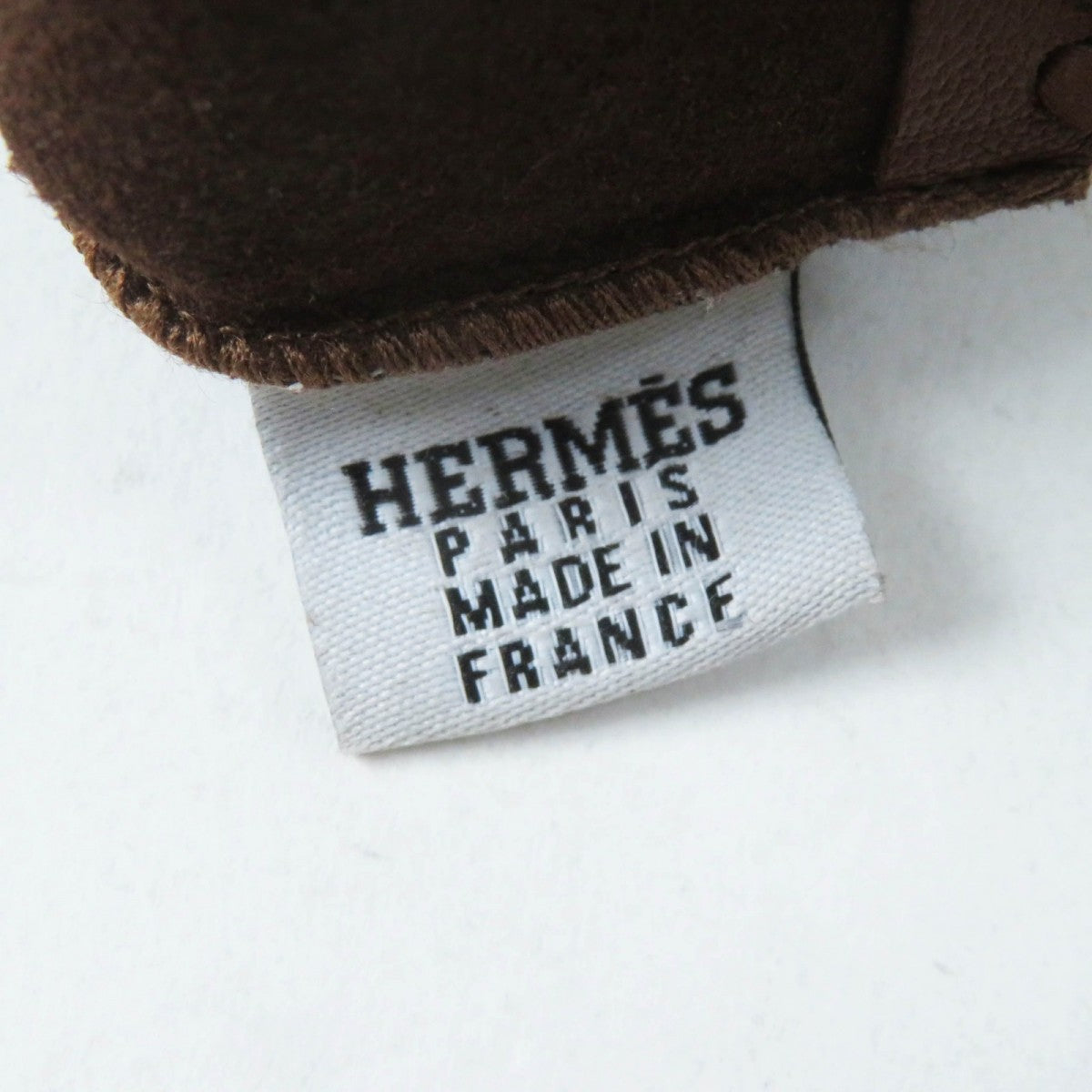 HERMES gloves Lamb leather Brown Crude cell 7