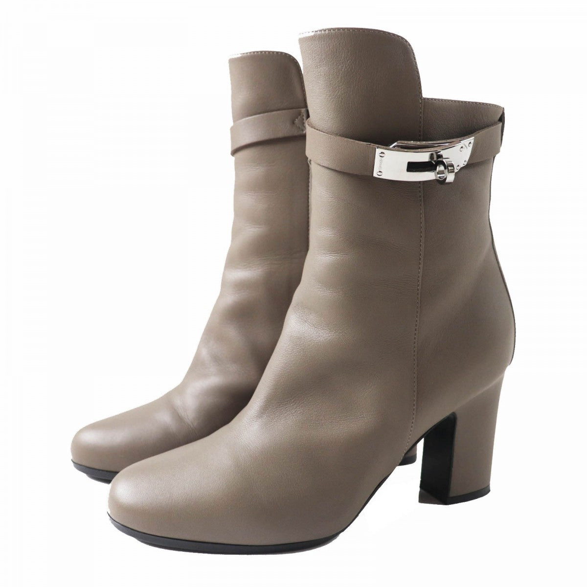 HERMES short boots Main: Leather Ethane Jews Women 36 Used