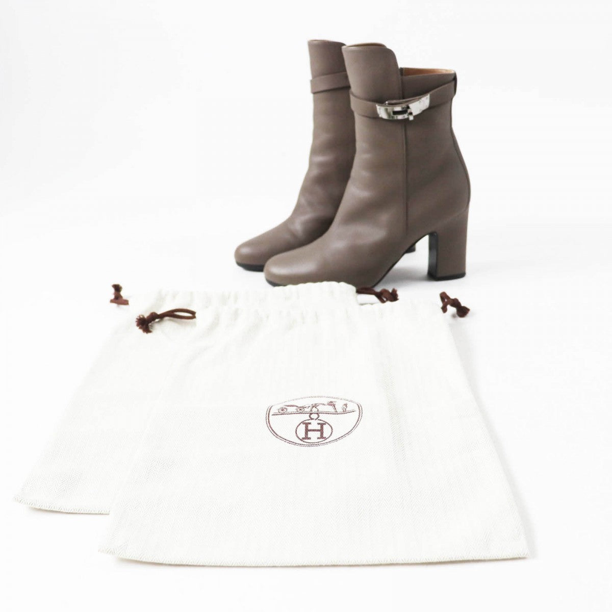 HERMES short boots Main: Leather Ethane Jews Women 36 Used