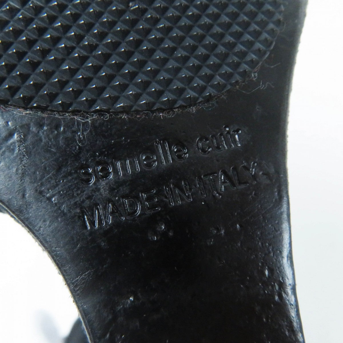 HERMES pumps Suede leather black Baby 90