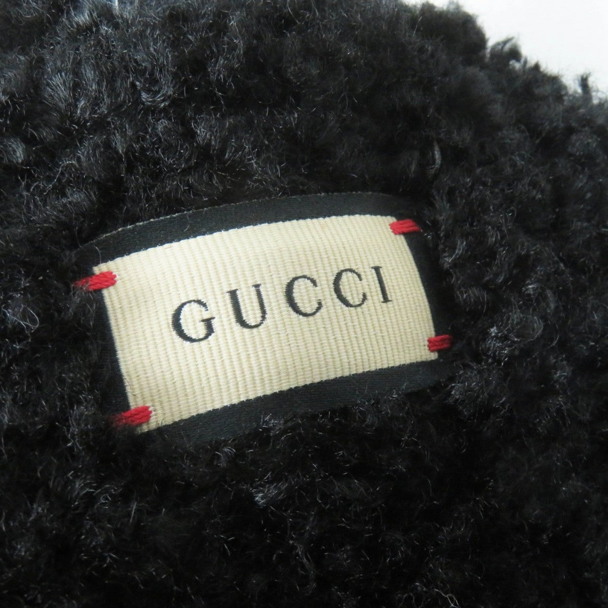 GUCCI Earmuff 645495 517074 Curly eco fur black
