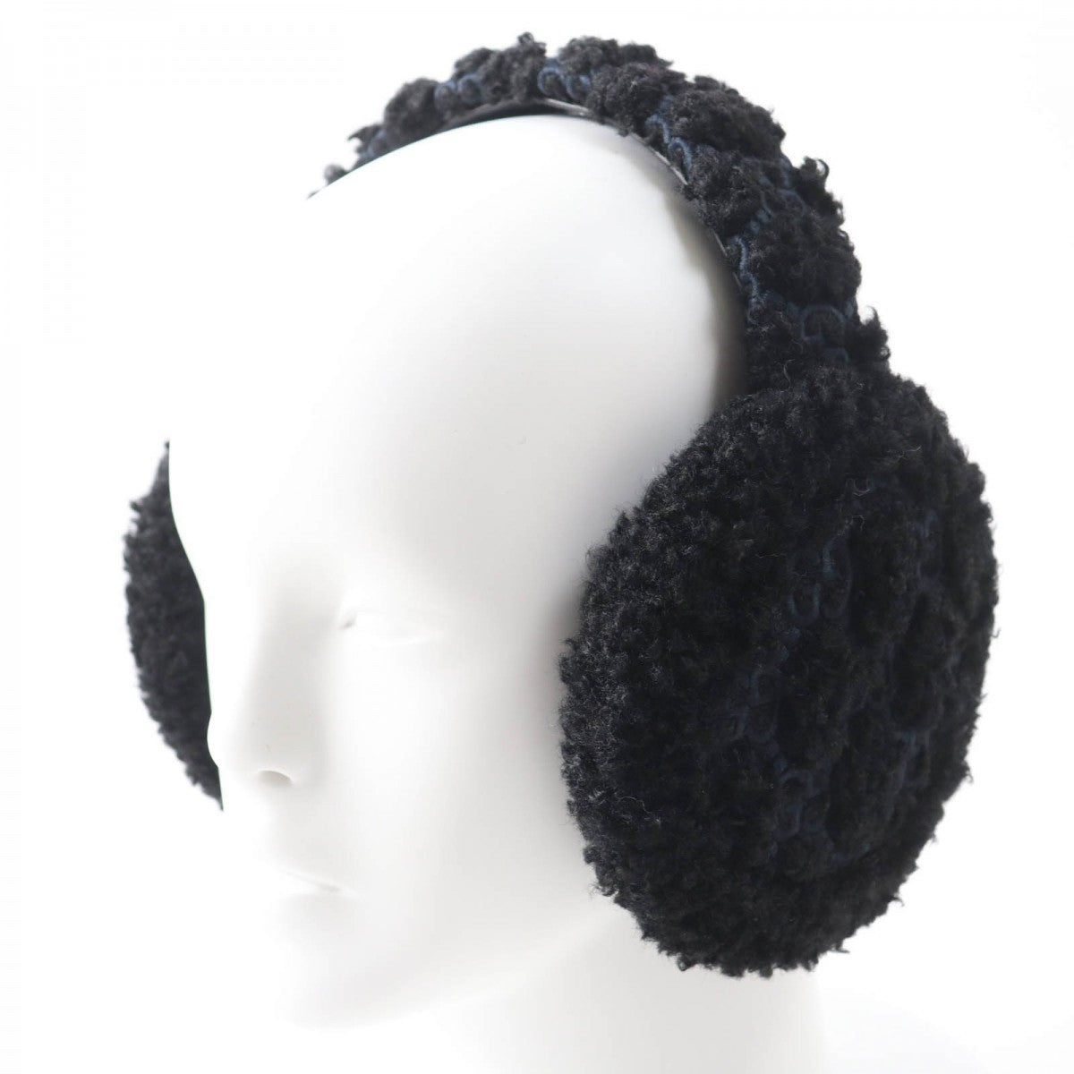 GUCCI Earmuff 645495 517074 Curly eco fur black