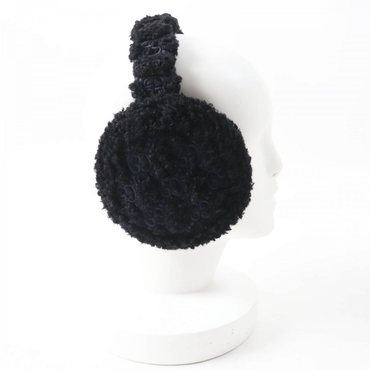 GUCCI Earmuff 645495 517074 Curly eco fur black