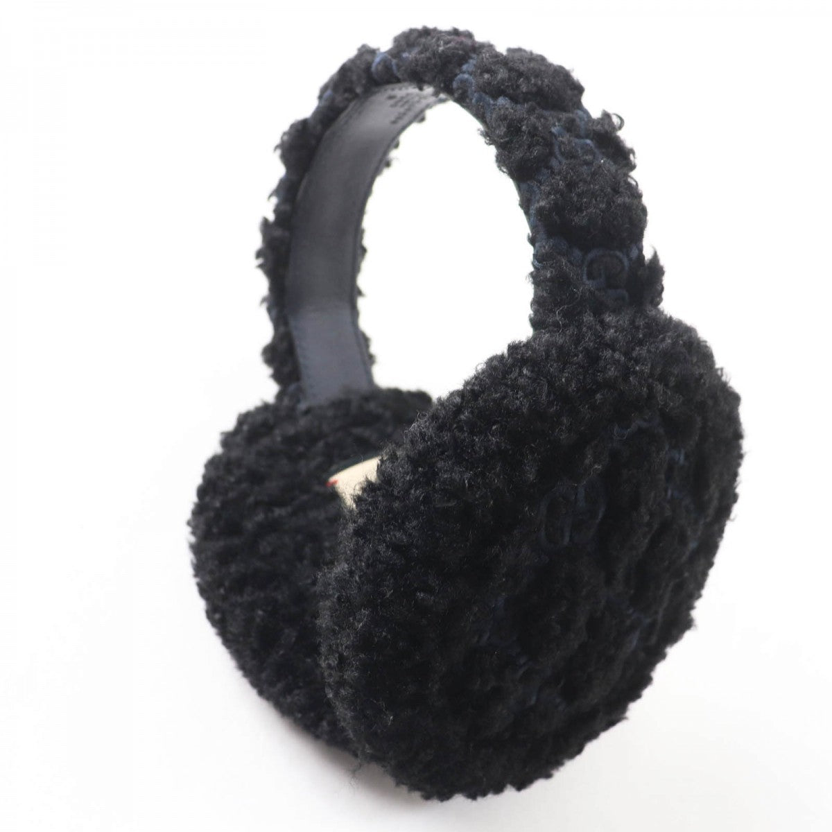 GUCCI Earmuff 645495 517074 Curly eco fur black