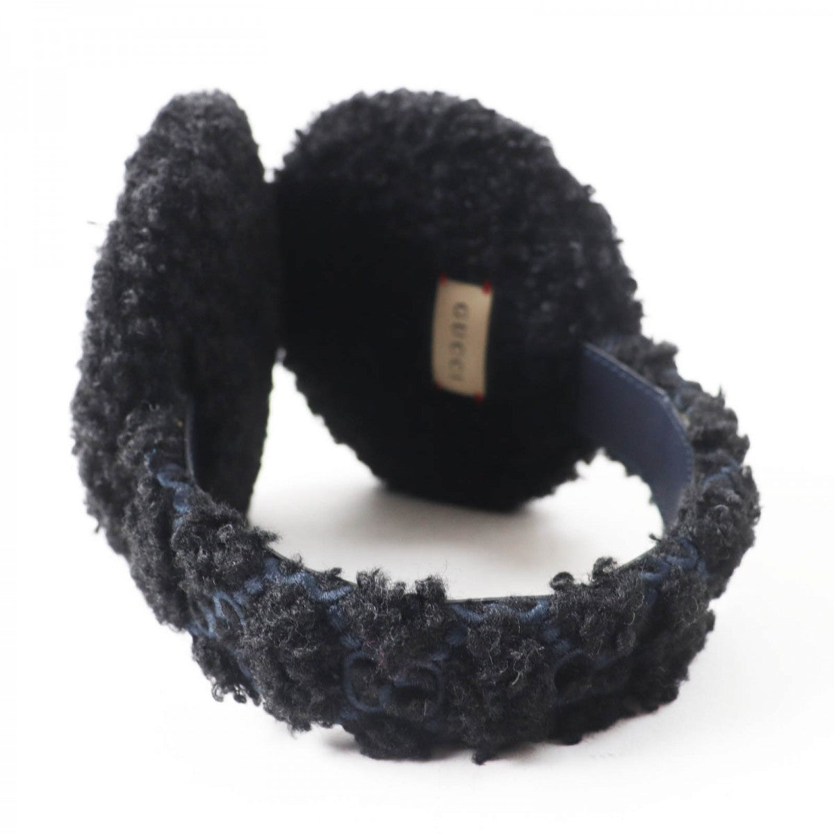 GUCCI Earmuff 645495 517074 Curly eco fur black