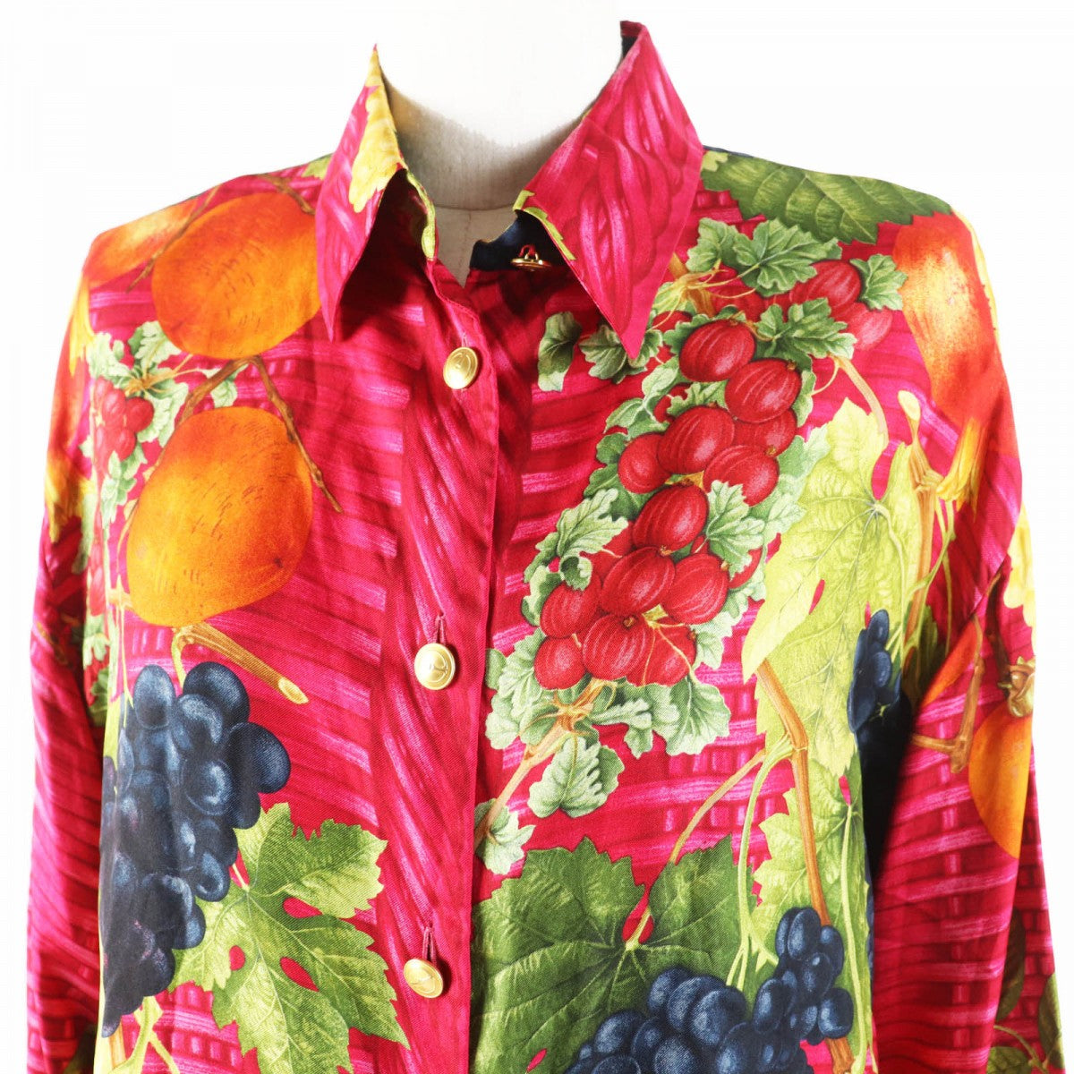 GUCCI Long sleeve shirt silk red multi Tom Ford