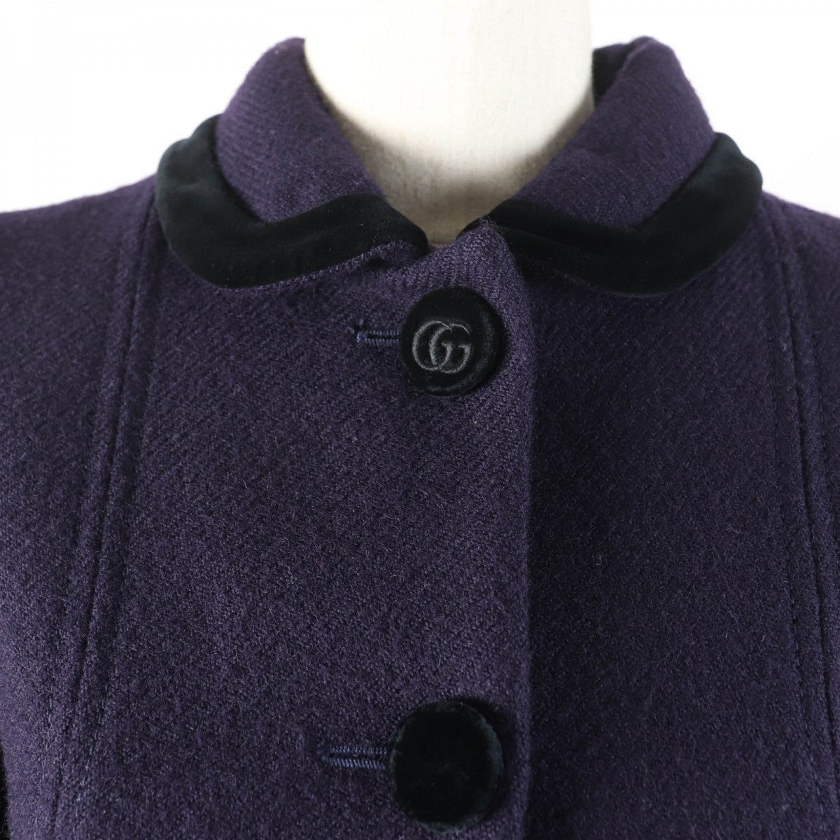 GUCCI A line coat 633152 wool Purple type 36