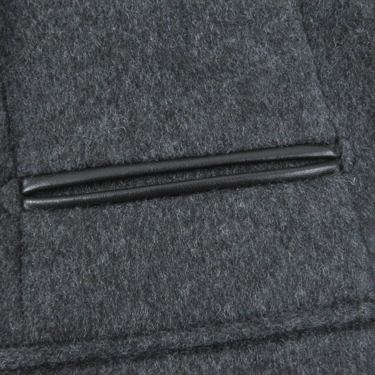 HERMES coat cashmere Charbon MANTEAU LIVERPOOL DOUBLE 48