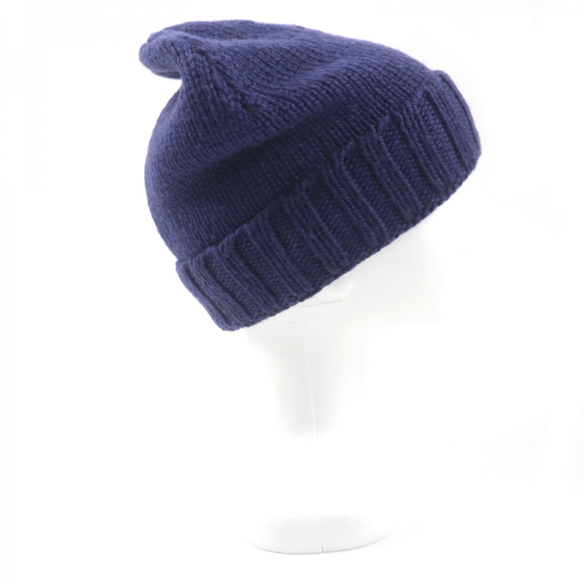 GUCCI Knit cap 602886 wool Navy GG LOGO KNIT BAENIE M