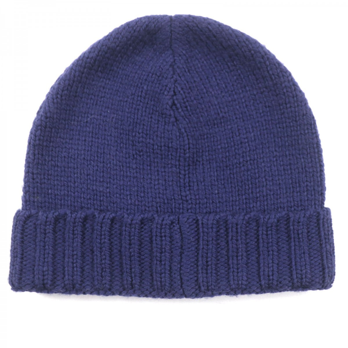 GUCCI Knit cap 602886 wool Navy GG LOGO KNIT BAENIE M