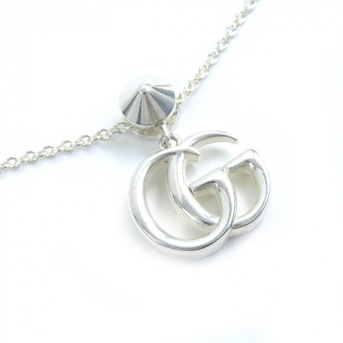 GUCCI Necklace 527399 J8474 8517 Main: SV925, Turquoise Stone, Blue Topaz Silver GG icon Double G Mother of Pearl Women Used