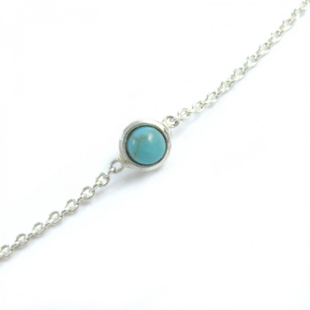 GUCCI Necklace 527399 J8474 8517 Main: SV925, Turquoise Stone, Blue Topaz Silver GG icon Double G Mother of Pearl Women Used