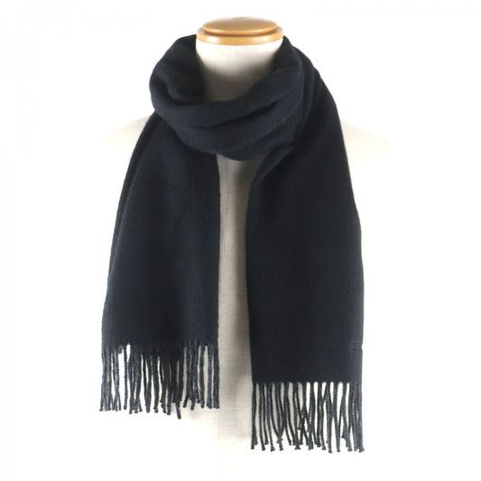 HERMES Scarf Main: 100% cashmere Black Grey mens Used