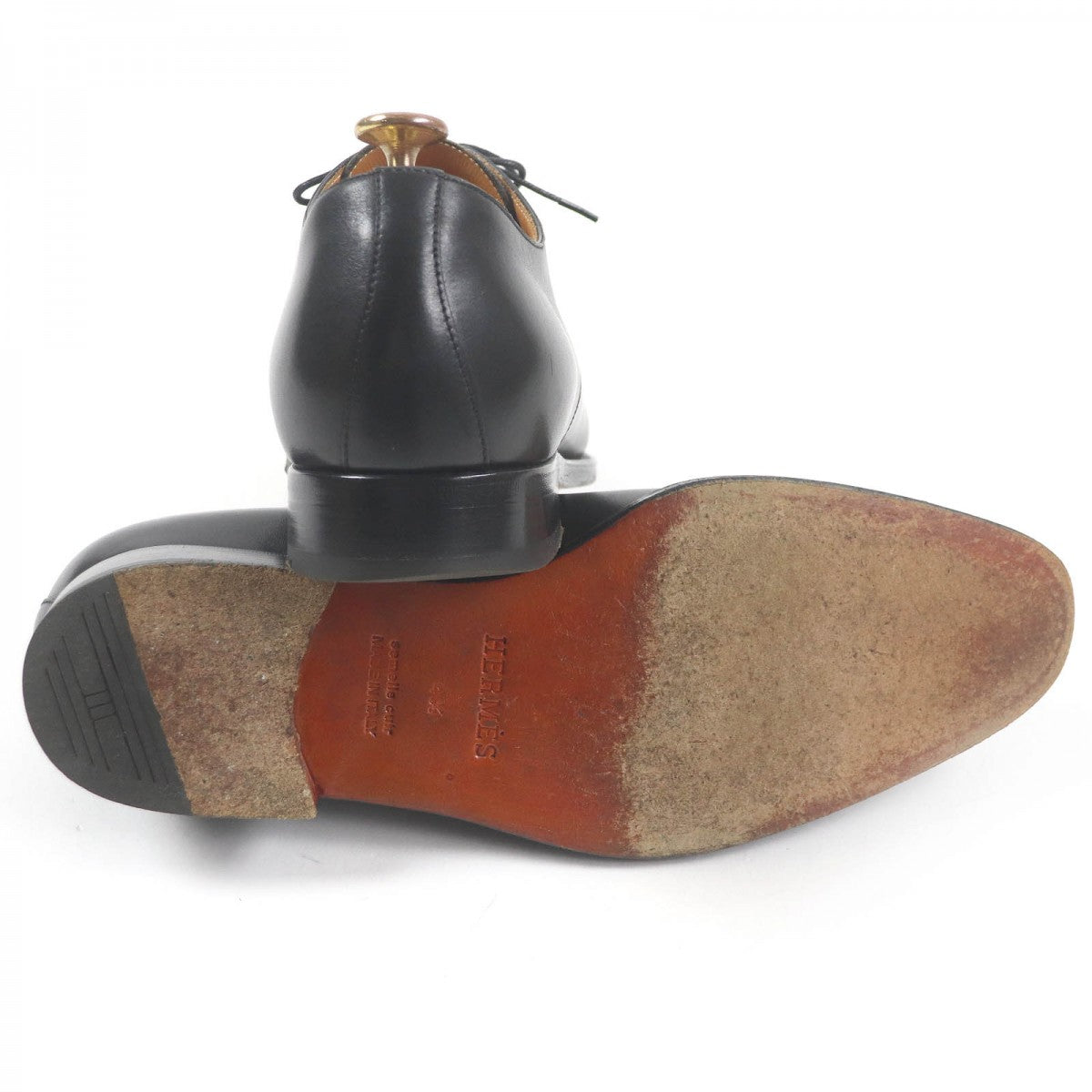 HERMES Dress shoes Main: Leather black mens 41.5 Used
