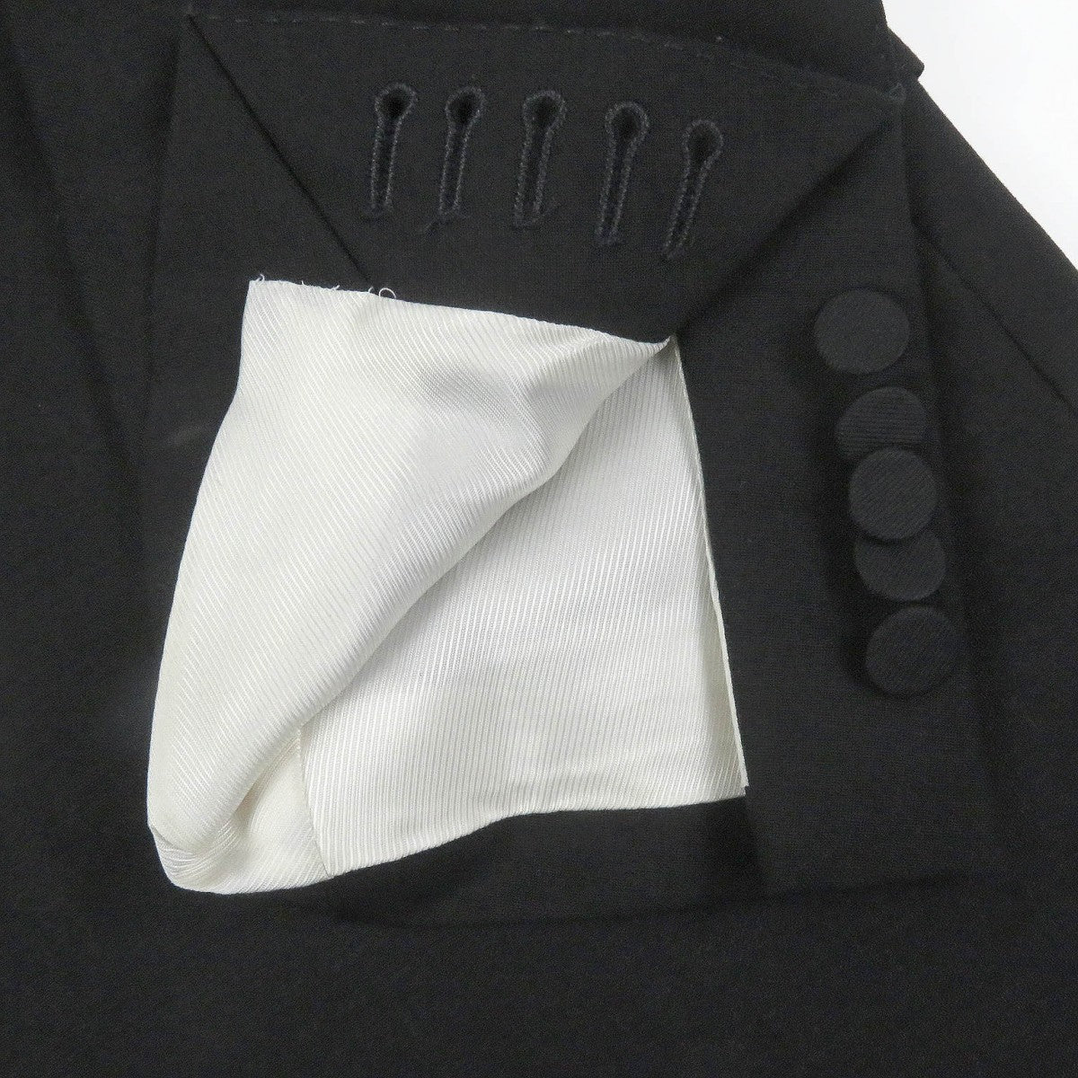GUCCI tailored jacket 457776 Outer: 60% mohair, Outer: 40% wool, Lining: 68% rayon, Lining: 32% silk, Sleeve lining: 100% rayon black DIY mens 46 Used