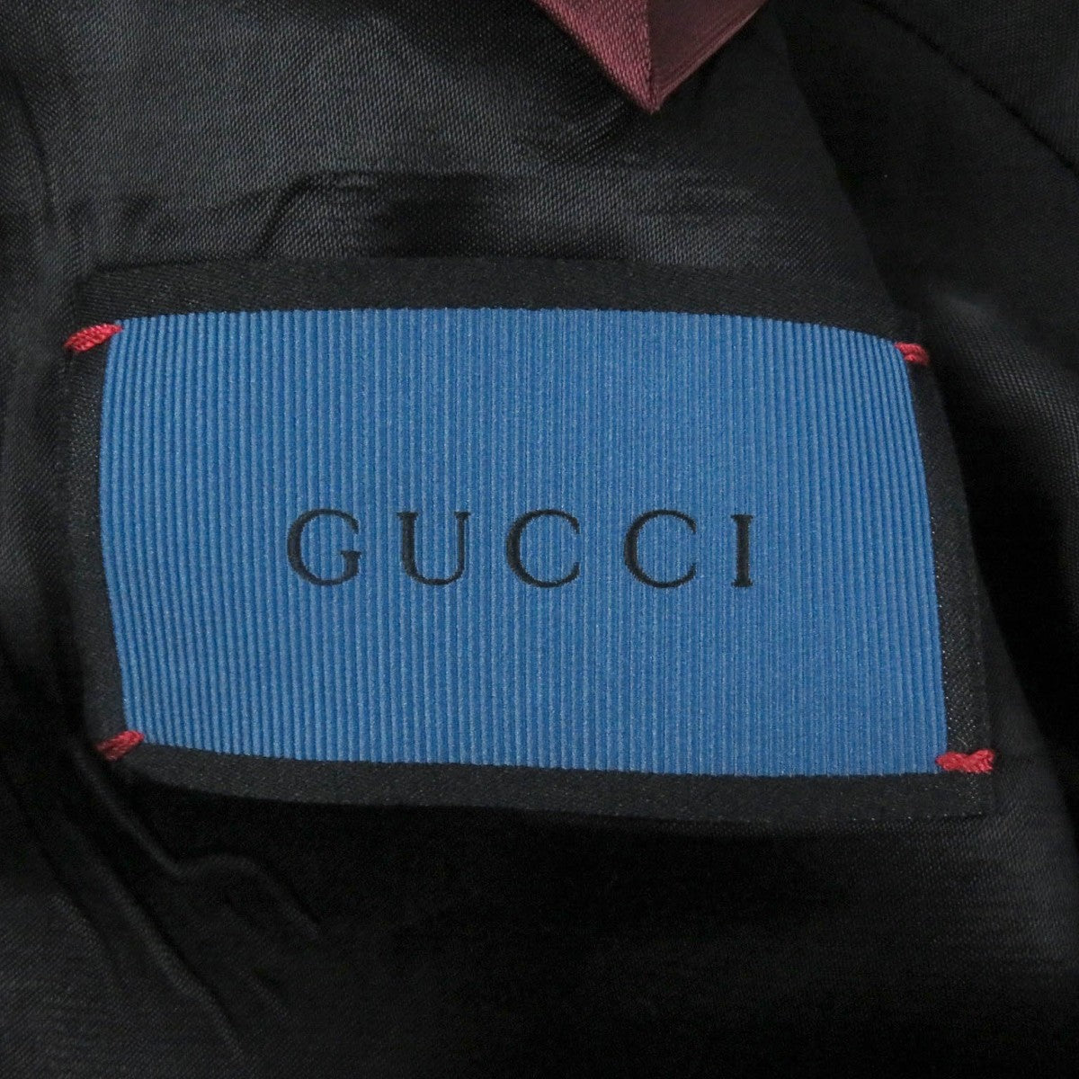 GUCCI tailored jacket 457776 Outer: 60% mohair, Outer: 40% wool, Lining: 68% rayon, Lining: 32% silk, Sleeve lining: 100% rayon black DIY mens 46 Used