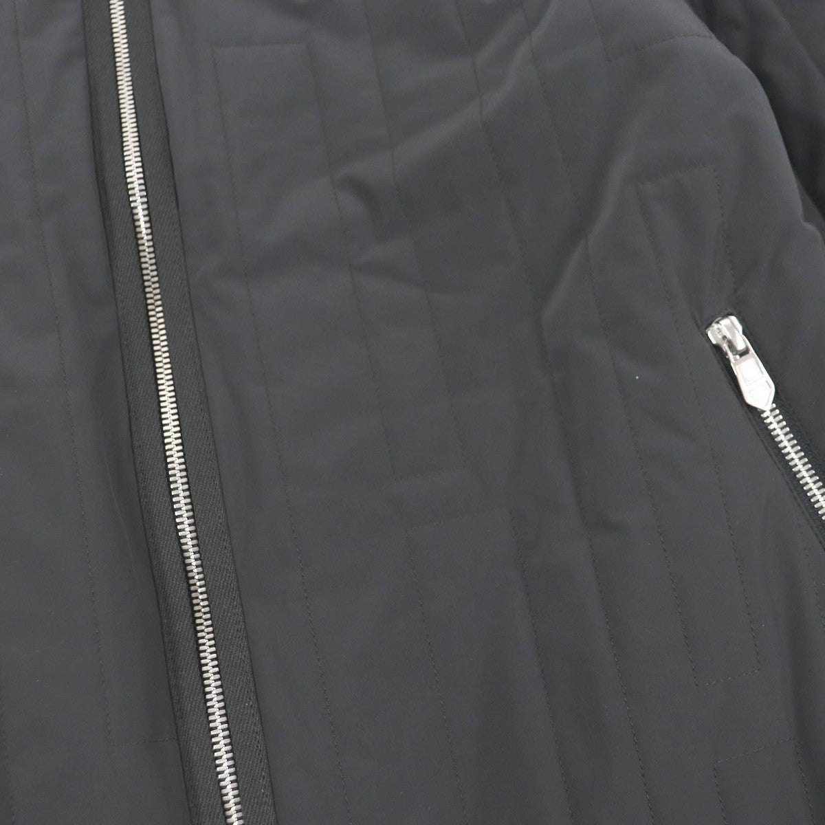 HERMES Jacket Main: 80% nylon, Main: 20% polyurethane, Part: 100% cotton, Filling: 100% polyester Charcoal Blue mens 46 Used