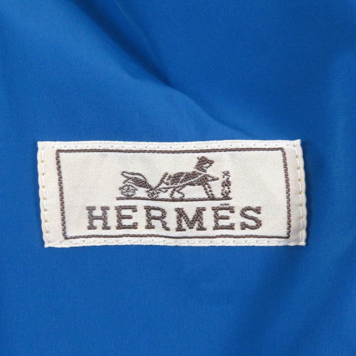 HERMES Jacket Main: 80% nylon, Main: 20% polyurethane, Part: 100% cotton, Filling: 100% polyester Charcoal Blue mens 46 Used