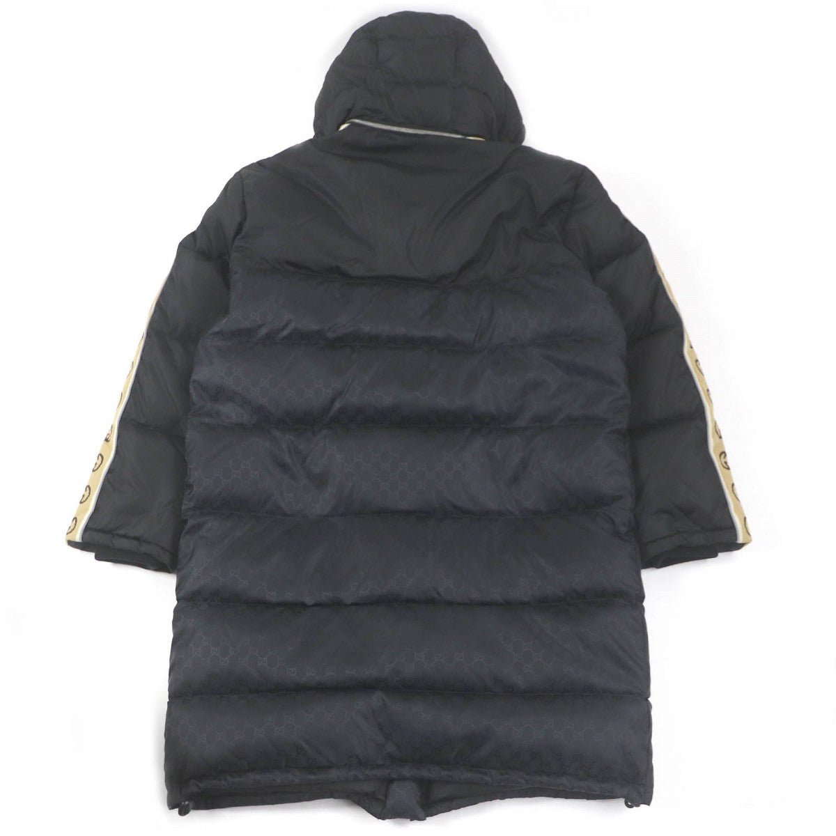 GUCCI down coat 603569 Main: 100% nylon, Filling: 90% down, Filling: 10% feather, Part: 100% wool, Part: 100% nylon black mens 50 Used