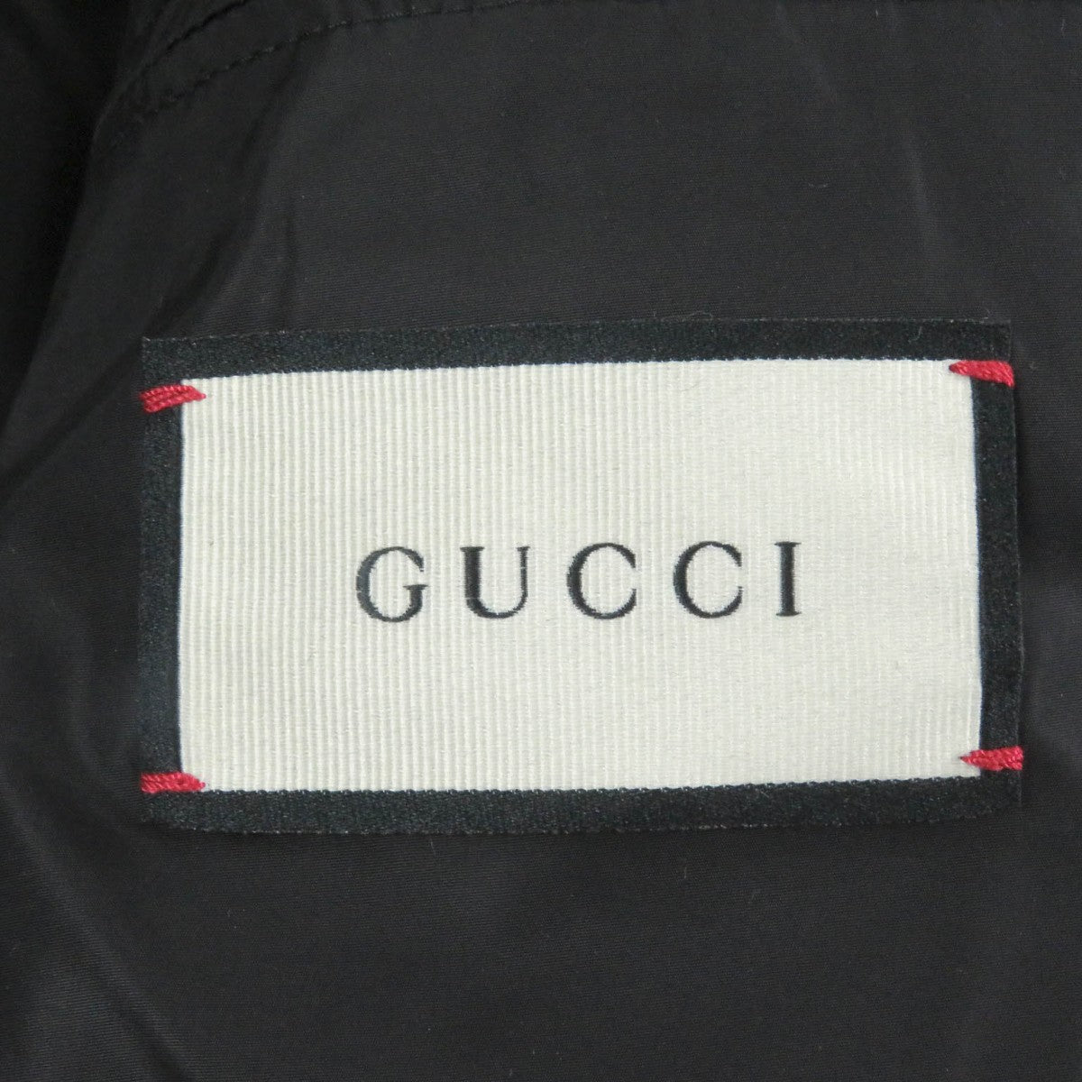 GUCCI down coat 603569 Main: 100% nylon, Filling: 90% down, Filling: 10% feather, Part: 100% wool, Part: 100% nylon black mens 50 Used