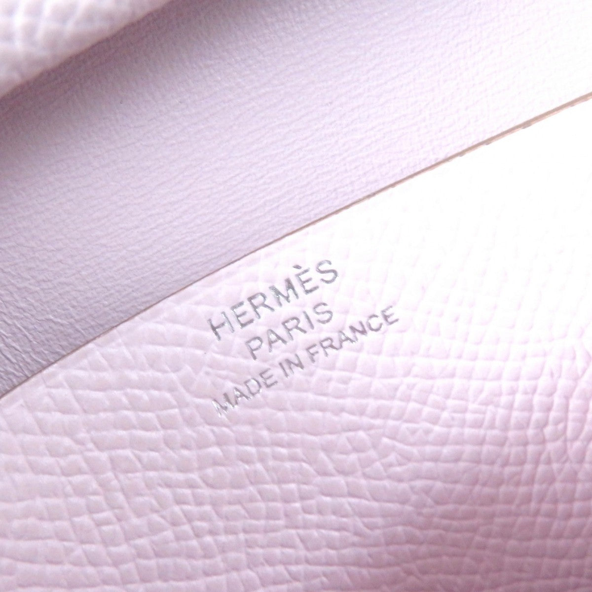 HERMES Bifold Wallet Main�FEpsom mauve pail Bearn Mini Women Used