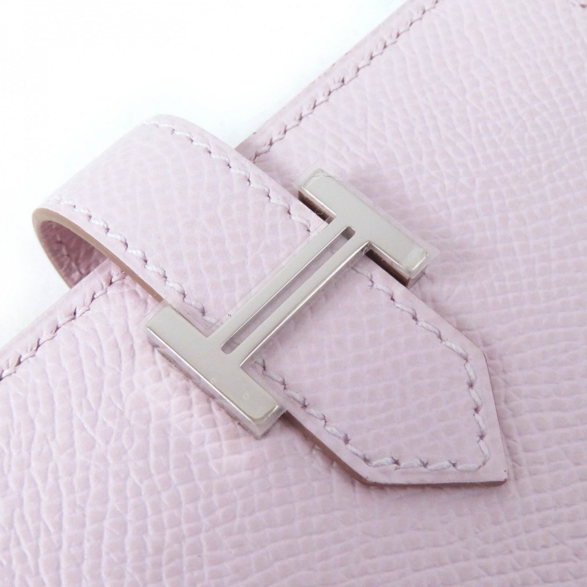 HERMES Bifold Wallet Main�FEpsom mauve pail Bearn Mini Women Used