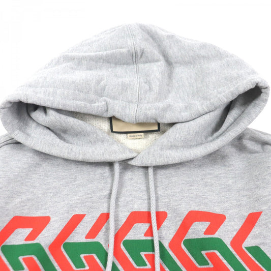 GUCCI Hoodie 715911 Main: 100% cotton, part: 97% cotton, part: 3% polyurethane gray mens S Used