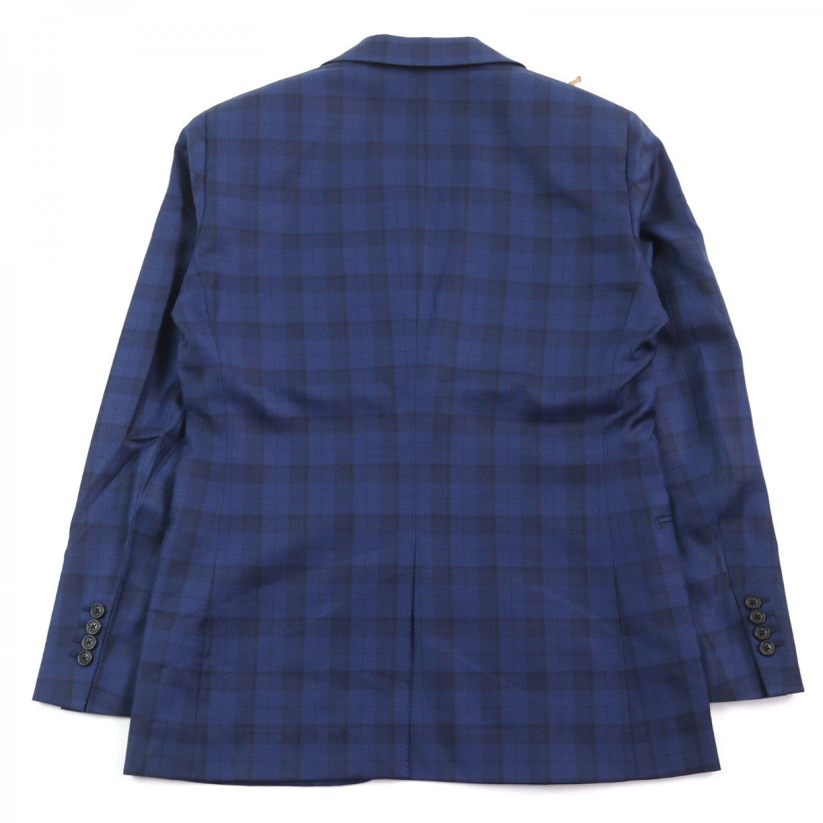 HERMES suit Outer: 100% wool, Lining: 100% cupra Blue type Check Pattern mens 44 Used