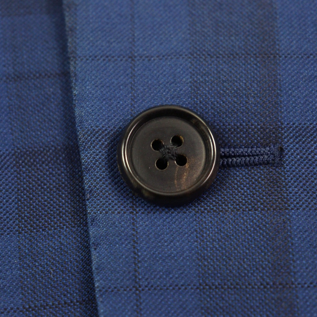 HERMES suit Outer: 100% wool, Lining: 100% cupra Blue type Check Pattern mens 44 Used
