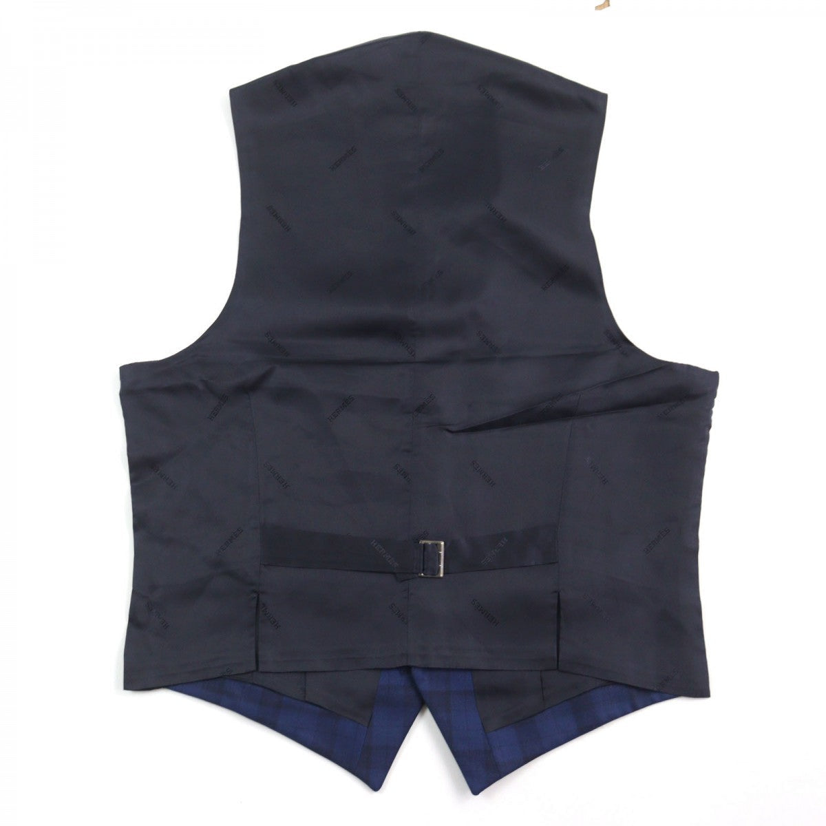 HERMES suit Outer: 100% wool, Lining: 100% cupra Blue type Check Pattern mens 44 Used