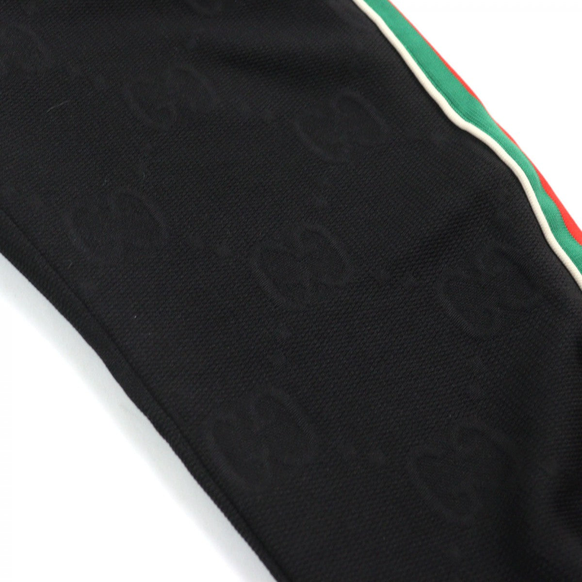 GUCCI Pants 663569 Main: 100% polyester, part: 55% polyester, part: 45% cotton, part: 100% nylon, part: 93% polyester Black type GG jersey jacquard jogging pants mens XS Used