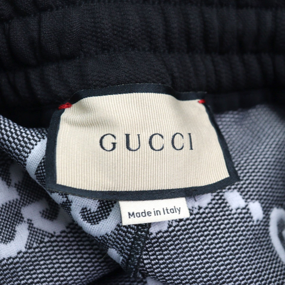 GUCCI Pants 663569 Main: 100% polyester, part: 55% polyester, part: 45% cotton, part: 100% nylon, part: 93% polyester Black type GG jersey jacquard jogging pants mens XS Used