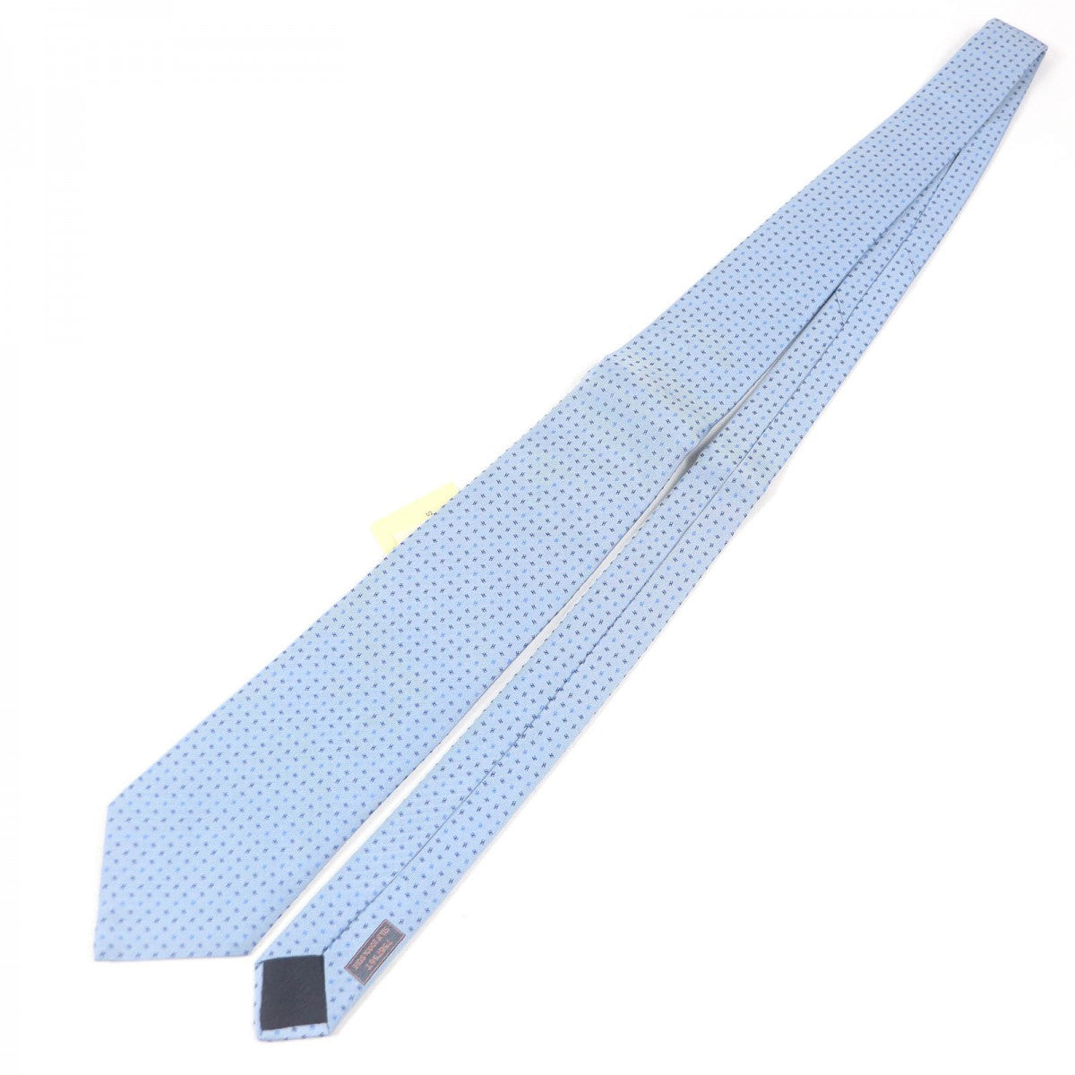 HERMES tie 758756T silk Light blue