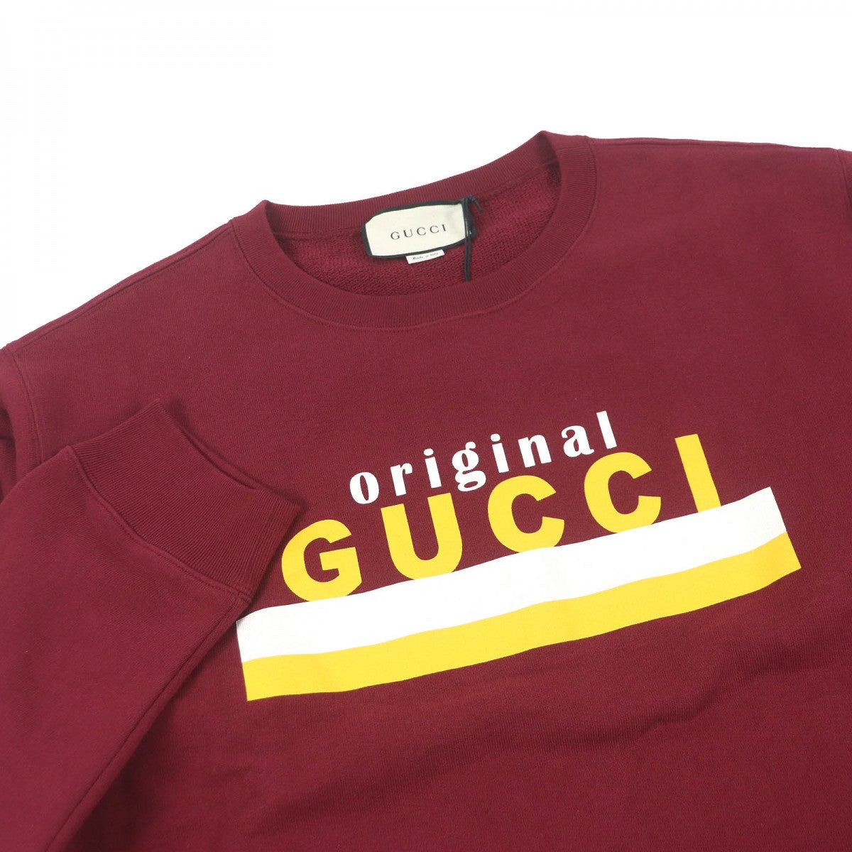 GUCCI sweat 626990 Main: 100% cotton Bordeaux mens L Used