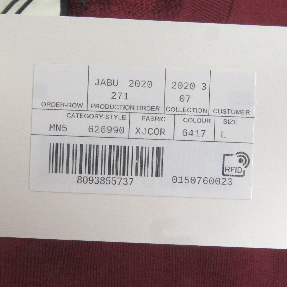 GUCCI sweat 626990 Main: 100% cotton Bordeaux mens L Used
