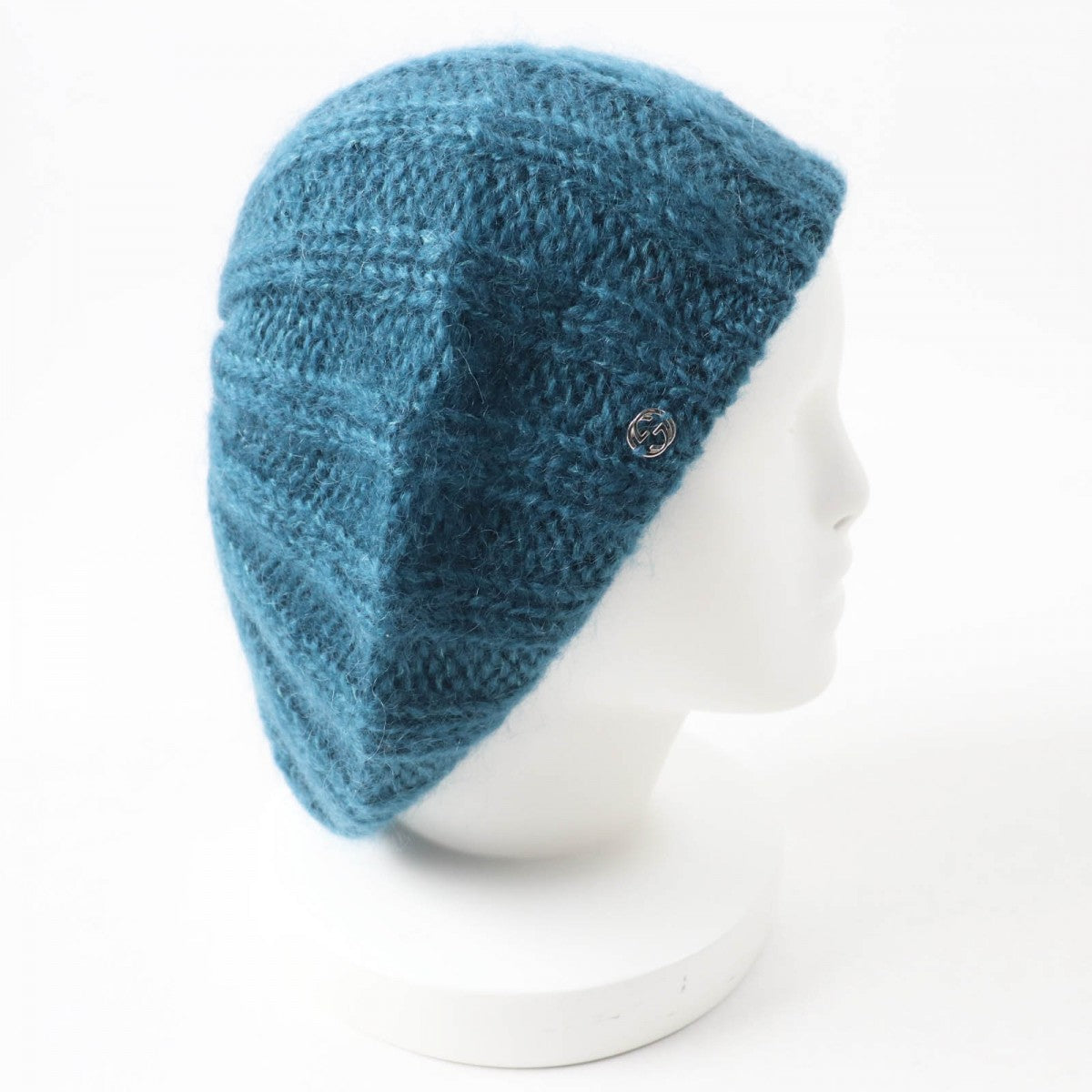 GUCCI Knit cap 331985 mohair Blue type L