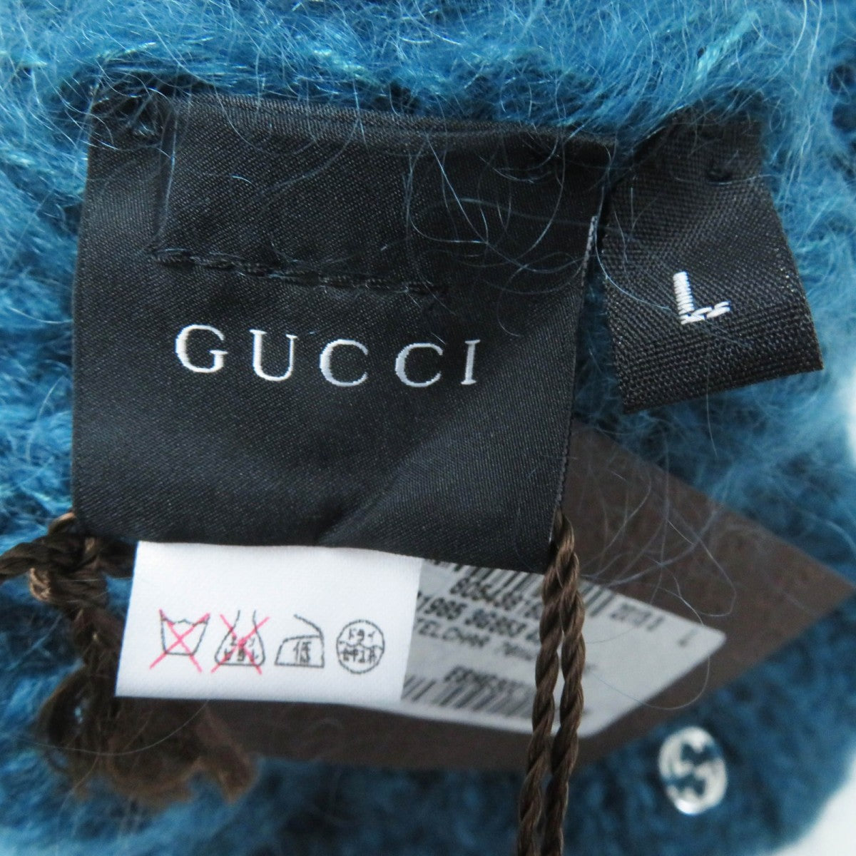 GUCCI Knit cap 331985 mohair Blue type L