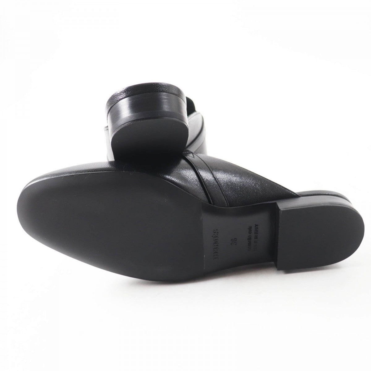 HERMES Mule leather black Oz 36