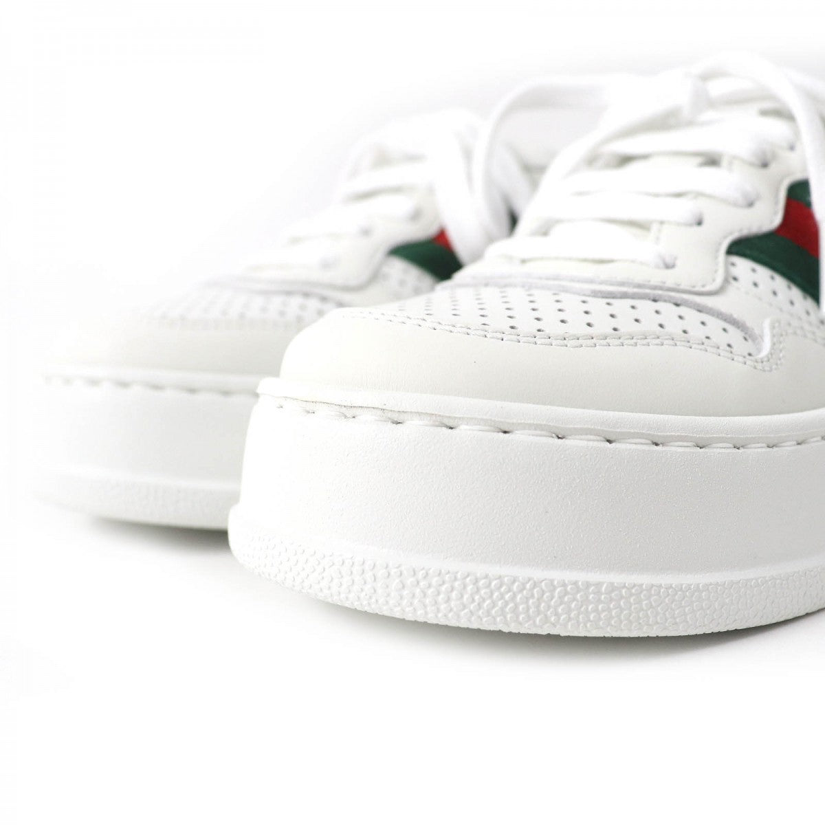 GUCCI Low cut sneakers 670415 leather White Blue Green Red 34.5