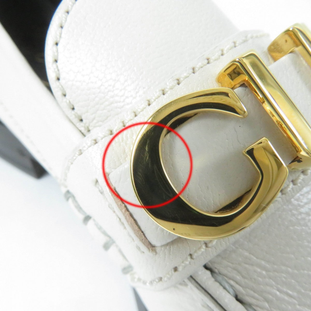 GUCCI loafers 700036 leather Ivory 37