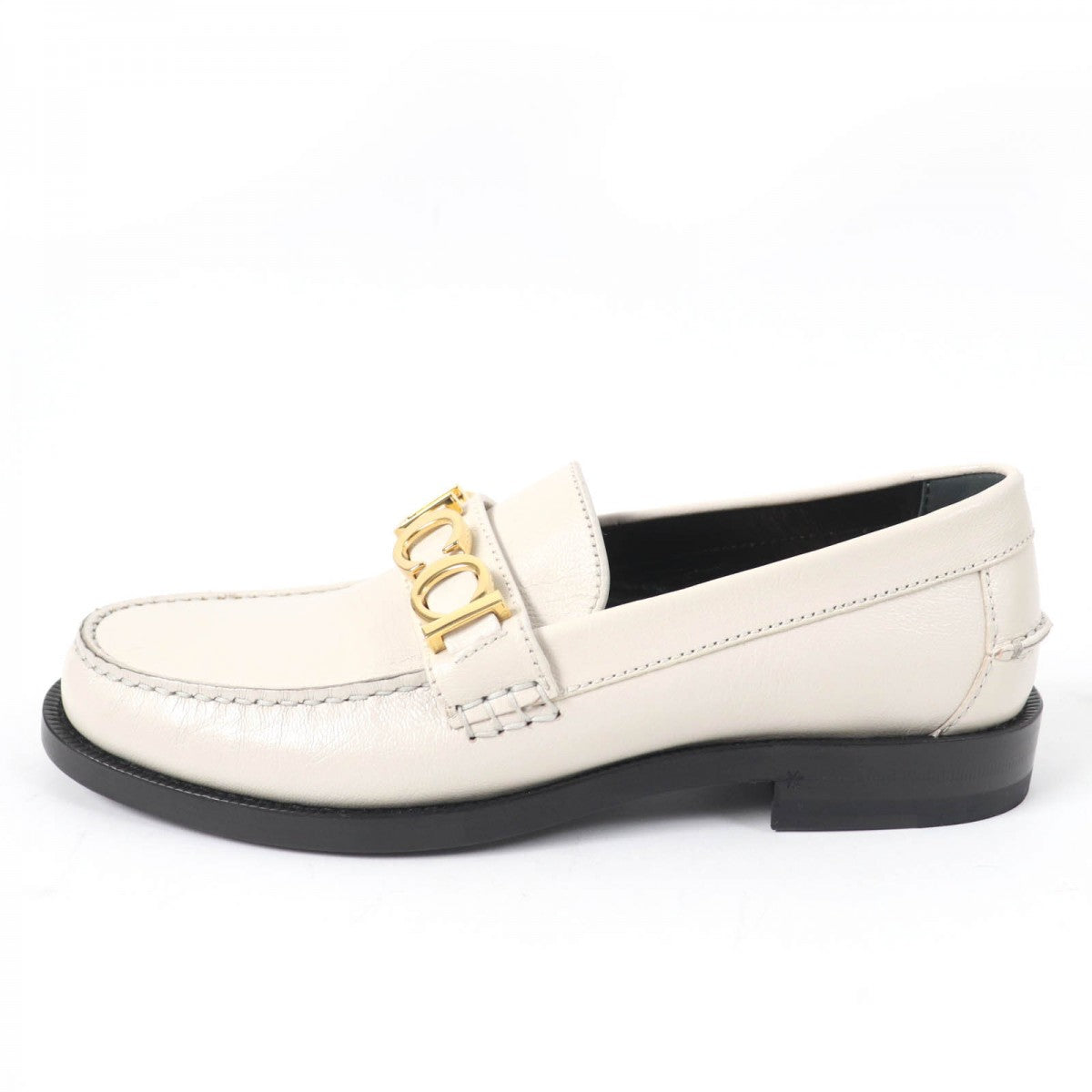 GUCCI loafers 700036 leather Ivory 37